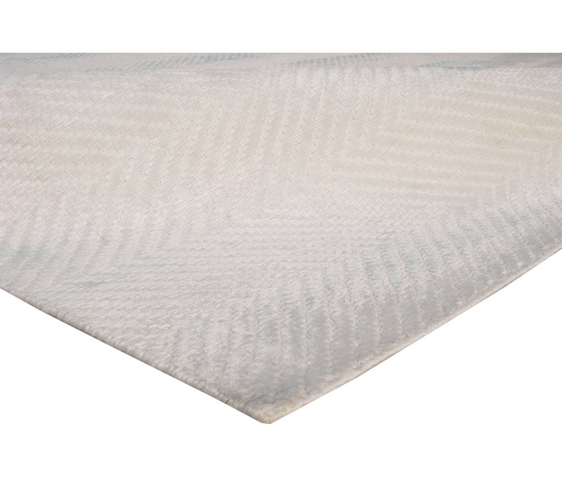 Honeycomb Chevron Area Rug in Ivory, Rectangle 10' x 14'