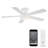 Odyssey 5- Blade Smart Flush Mount Ceiling Fan with Remote Control and LED Light Kit Included-55354986-57409108