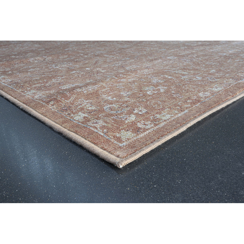 Tapis rouille et viscose Werri, Rectangulaire 8 pi x 10 pi
