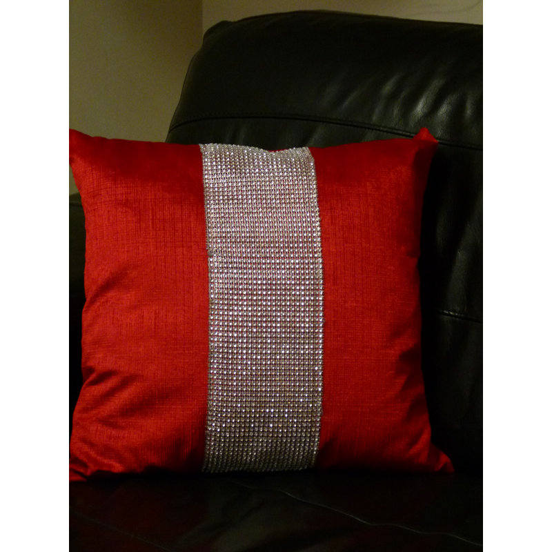 Eclat Geometric Square Cushion Cover, Wine