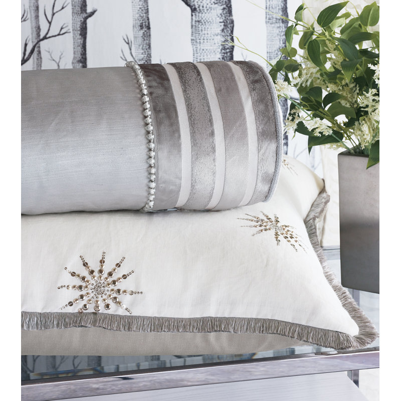 Housse et insert de coussin carré Ezra Brush Fringe par Studio 773