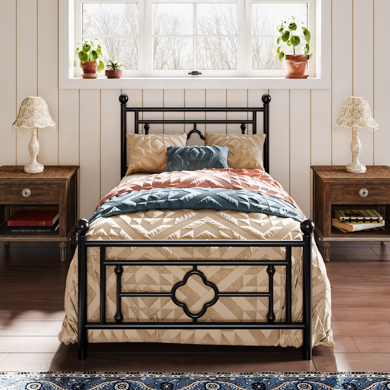 Erberto Platform Bed, Twin, Black