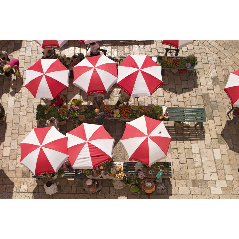 Farmer's Market In Europe by Searagen - Wrapped Canvas Print, 81cm H x 122cm W