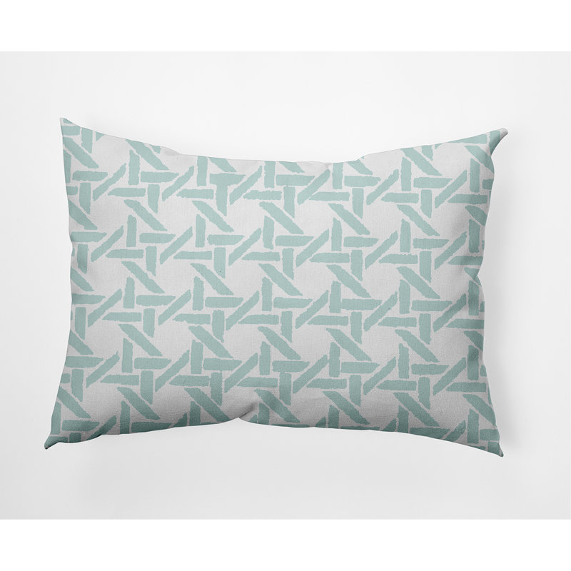 Housse et housse de coussin rectangulaire en coton Rattan, bleu pâle