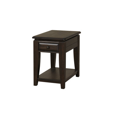 Traditional Table With Storage Option - Solid Wood & 25.83 In Height 53.52 Lb Weight Side Mounted Guides Dark Finish