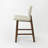 Jhoselyne Upholstered Linen Counter Stool with Solid Wood Frame