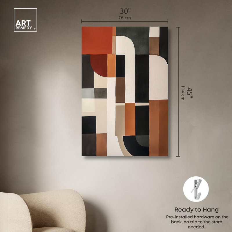 Jahns 'Abstraction II, toile par Art Remedy, H 30 po x l 20 po, Toile tendue, Toile tendue