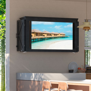 Storm Shell Weatherproof Outdoor TV Enclosure with Soundbar Space | Wayfair