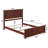 Amear Solid Wood Foundation Bed with Matching Footboard-134548204-134548192