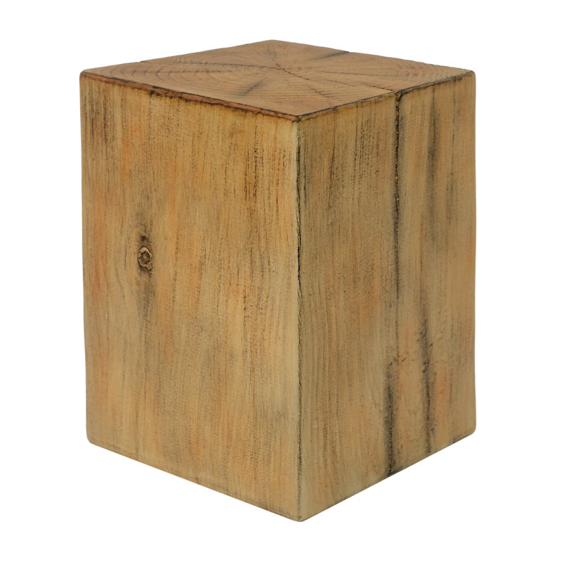 End Table With 18" High, Natural Color And Wood-Like Appearance, Indoor Outdoor Usage, Can Be Mixed Varying Height Reading Decorations Balcony Decor