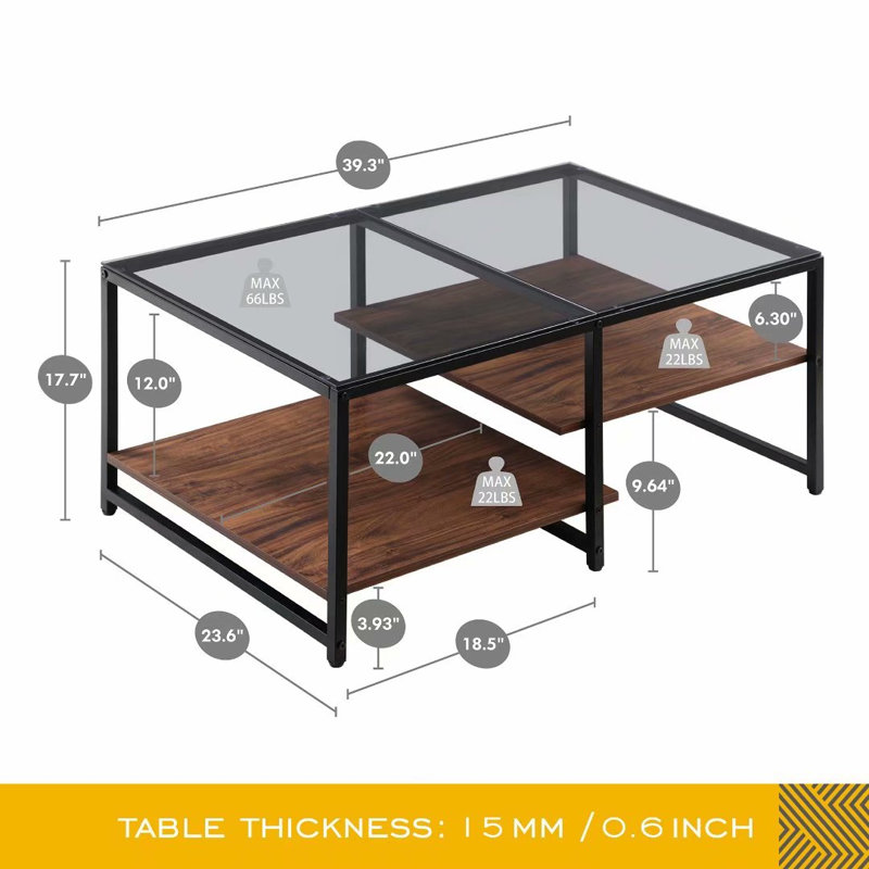 Table basse avec rangement Abstract 1
