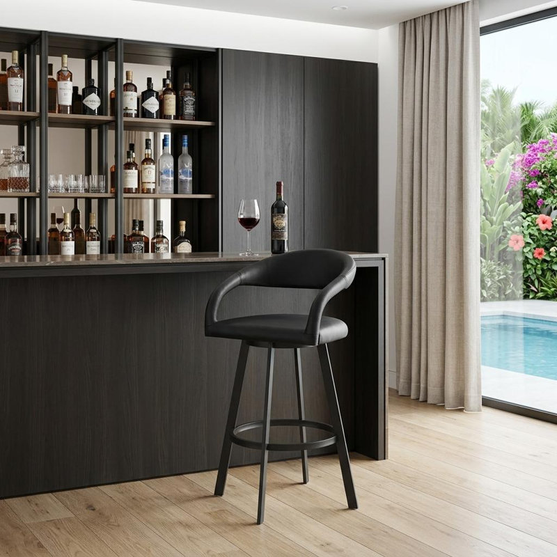 Tabouret de bar Gassville, Gris, Tabouret de bar (siège d'une hauteur de 30 po)