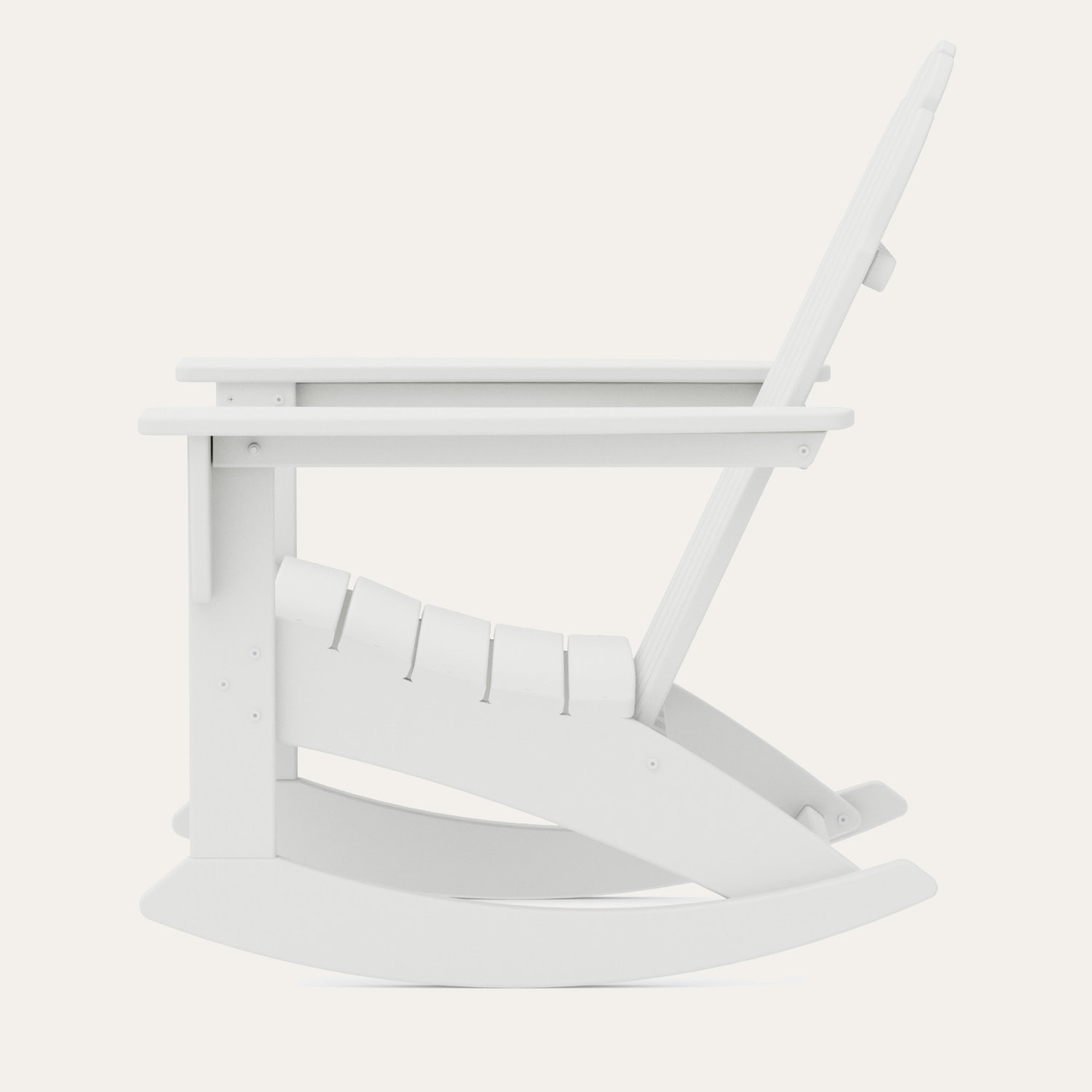 POLYWOOD® Vineyard Rocking Adirondack Chair, White