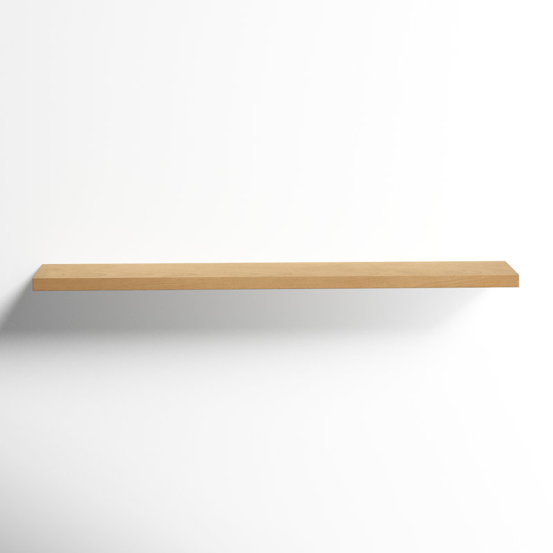 Sherice Manufactured Wood Floating Shelf, 1.97" H x 74.81" W x 10.24" D, Oak