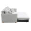 Sophisticated Gray Chenille Sectional With Sleeper And Practical Storage Modern Spacious Areas