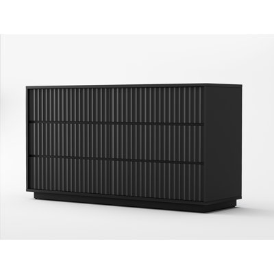 Paloma 60" W Scalloped Soft-Close 6-Drawer Dresser 