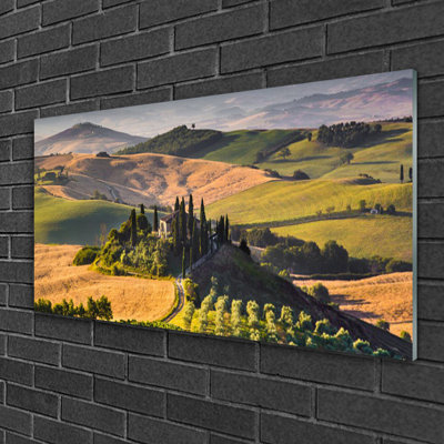 Landscape Acker Mountains - No Frame Print on Glass