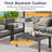 6-Piece Aluminum Patio Conversation Set With Cushions-169371497