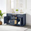 Meuble-lavabo double avec base en bois Gavino-148278214