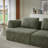 Oversized 3 Seater Compressed Sofa With Chenille Fabric-2116447832