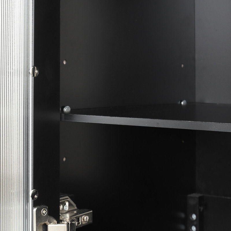 Meuble-lavabo 24 po avec lavabo en céramique, Noir