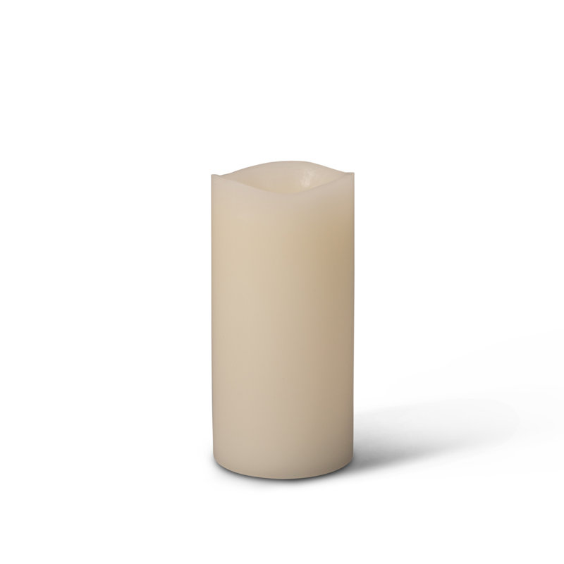 Bougie pilier Flickering Wax Glow Wick, 3 po x 6 po, 3,75 po x 3,75 po
