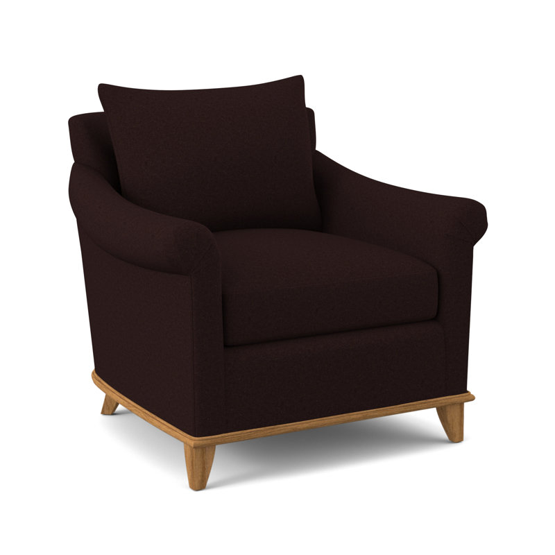 Drake Upholstered Armchair, Amber, Margaret Mahogany