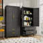 Armoire de rangement autoportante en acier avec tiroirs et tablettes réglables-890496080
