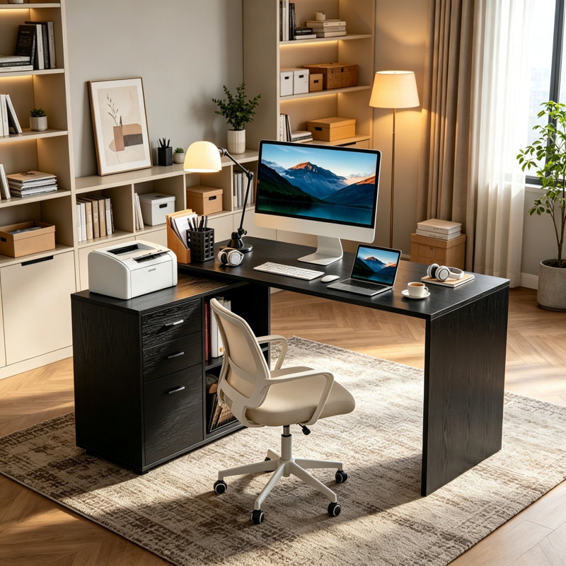 MDF Writing Desk, Black