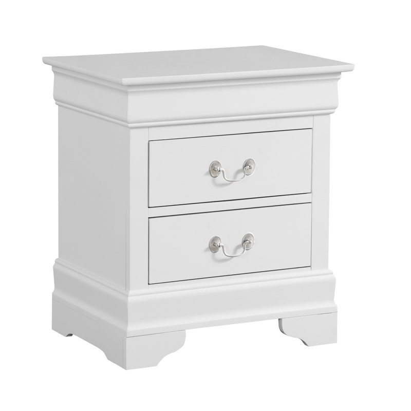 Table de chevet traditionnelle blanche intemporelle