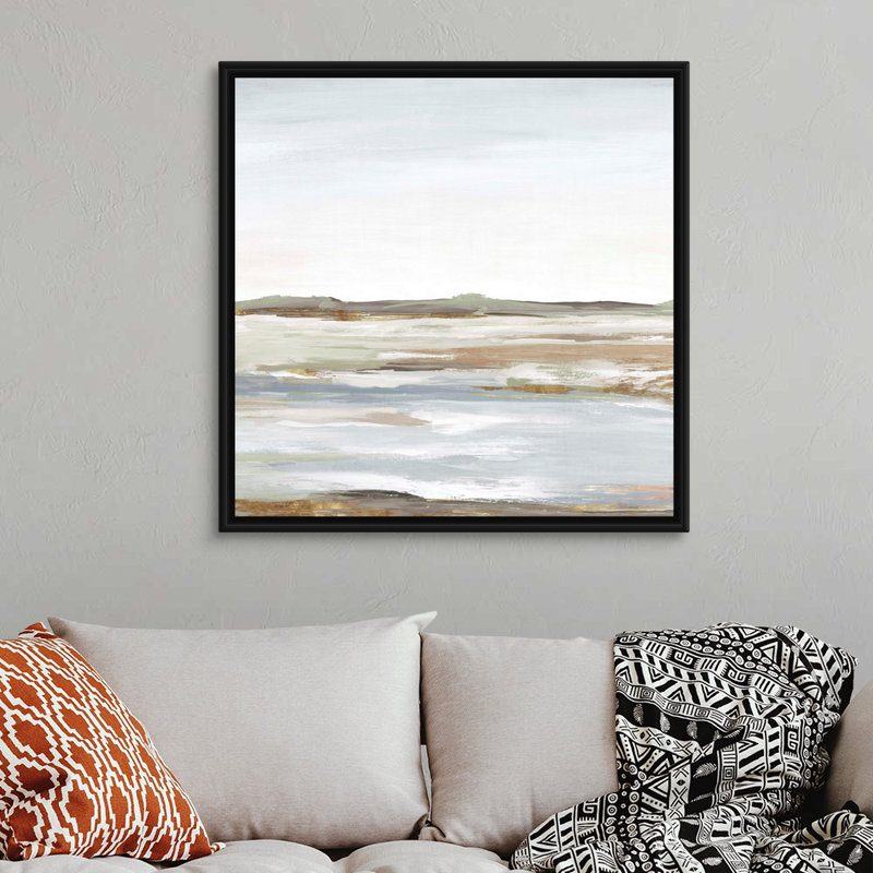 «Vastness I» par Eva Watts - reproduction d'art, H 38 po x l 38 po, Toile avec cadre photo, Noir