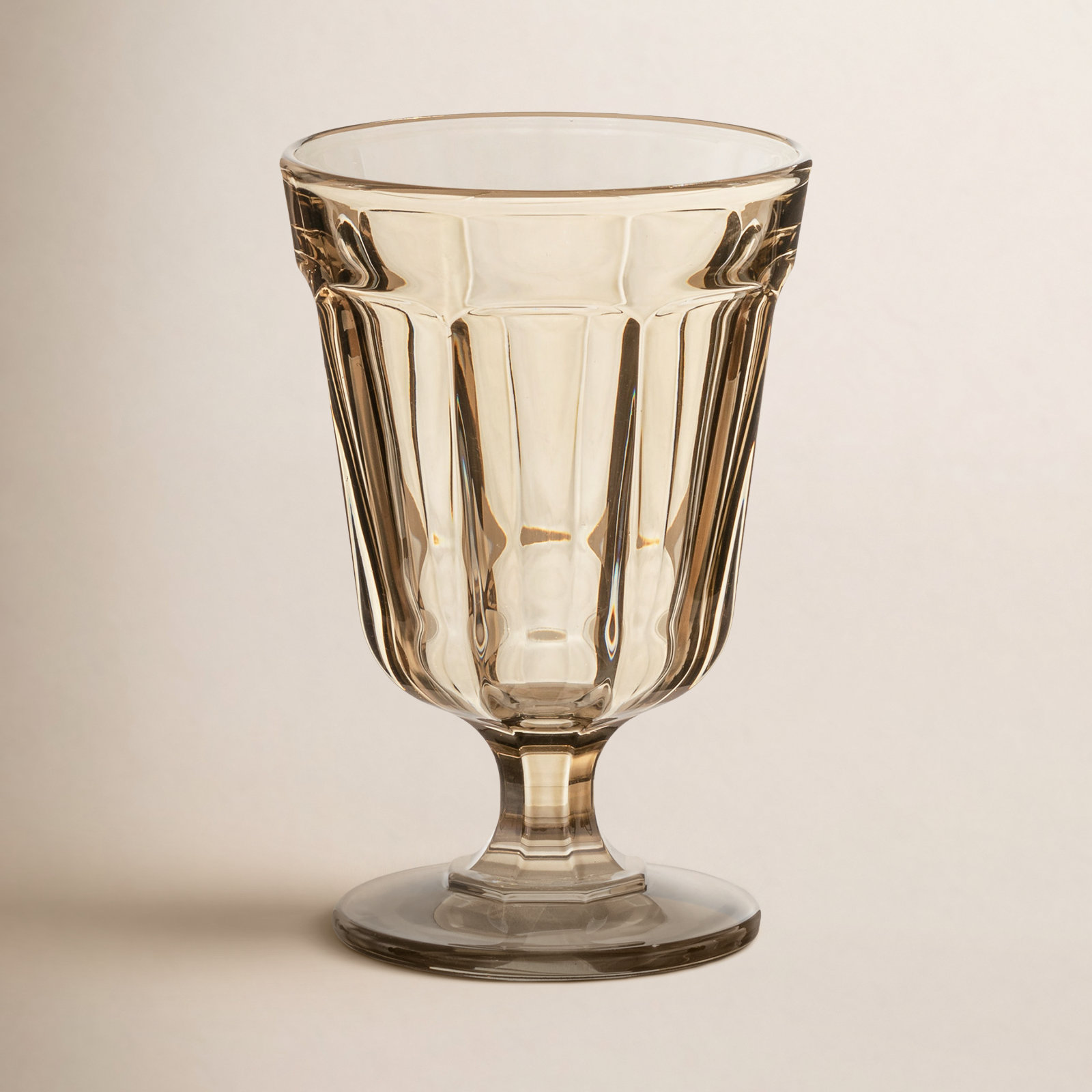 Gomos Glass Goblet, Gray