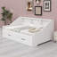 Daybed Frame with Built-in Storage Shelves and Pull-out Drawers-129599461