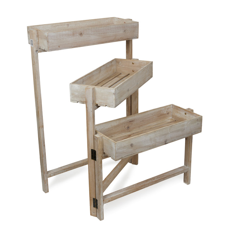 Wood 3-Tier Portable Storage Organizer