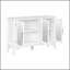 Élégante armoire de rangement blanche à 3 portes pour le salon et la salle à manger, grande capacité avec tablettes réglables et design moderne