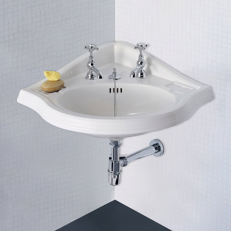 Viterous China 29.5'' L Bathroom Sink, 8" Centers