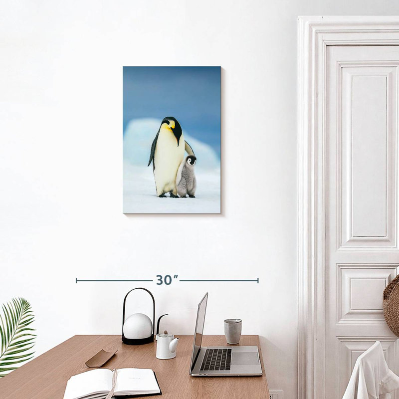 Brampt Mother And Baby Penguins, 24" H x 16" W