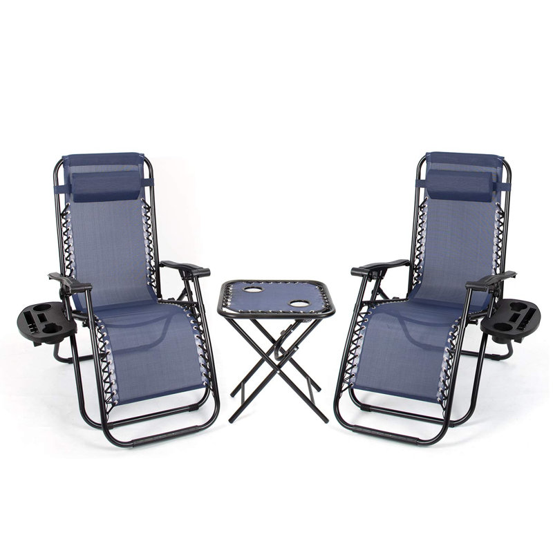 Gavyn Folding Zero Gravity Chair, Blue