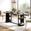 Table de salle à manger ovale extensible moderne 6 places de 180 cm (71 po) avec rallonge papillon, étagères de rangement dissimulées sur les deux côtés et pied central cannelé.-1873703083