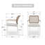 Chaise avec accoudoirs de terrasse en tissu Coral de 22 po de largeur pour l'extérieur, fauteuil résistant aux intempéries avec accoudoirs en bois de teck massif et coussin de siège moelleux-123168034
