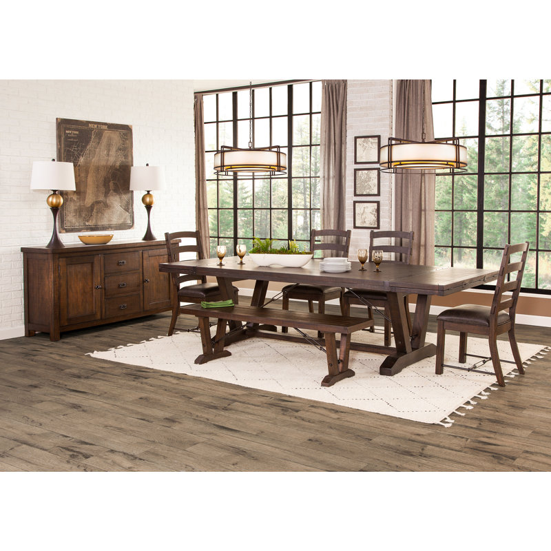 Sunny Designs Yellowstone Folding Leaf Extension Dining Set