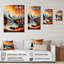 Bouleaux rouges et orange d'Oaklyn au bord du lac - impression-1877651566-1877651559