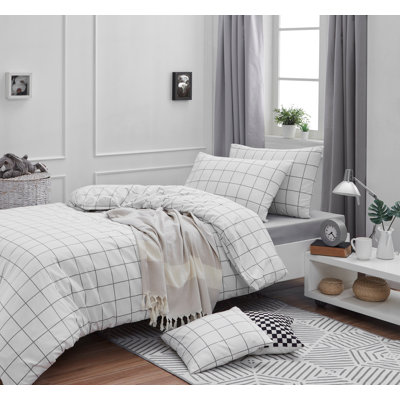 Ensemble de housse de couette 100% coton Foulks