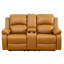 Causeuse inclinable 2 places 68 po avec rangement et 2 porte-gobelets Ginger-132942868