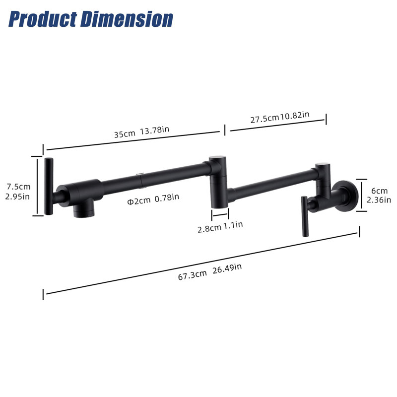 KIKO HOME Kitchen Faucet, Matte Black
