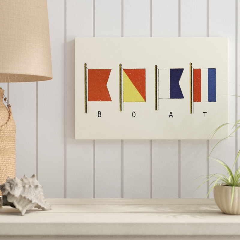 Boat - Wrapped Canvas Painting Print, 30cm H x 46cm W, Wrapped Canvas