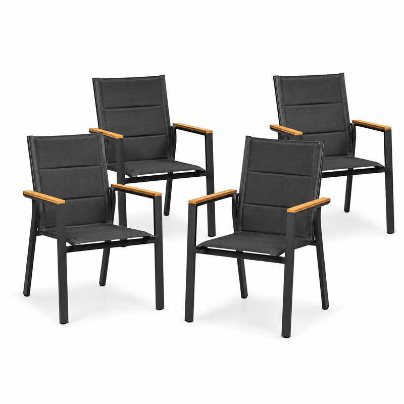 MIMO 4-Piece Aluminium Dining Chair Set