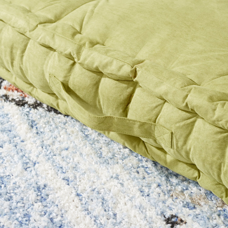 Gardenia Floor Pillow, Light Green, 25" H x 25" W