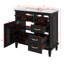 Ensemble de meuble-lavabo 36 po avec lavabo en céramique, tiroirs basculants, armoire de rangement avec tablette de porte-1182693466