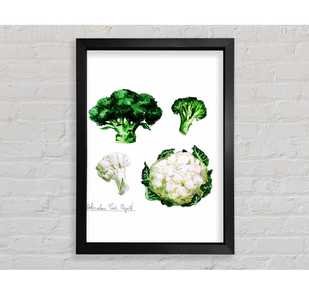 Gerahmter Kunstdruck Cauliflower And Broccoli